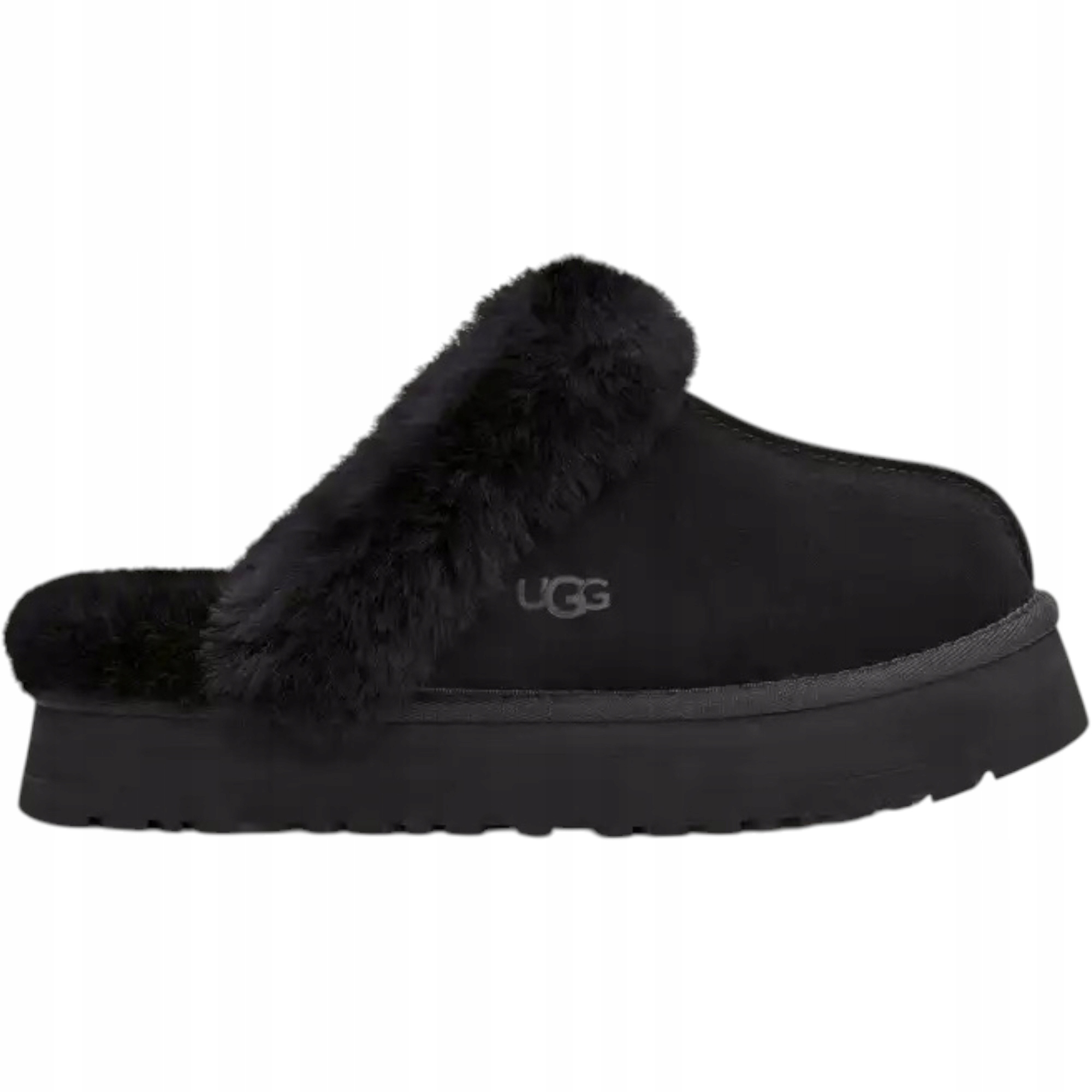 Dámské Pantofle Ugg Disquette 1122550-BLK, černé semišové, vlněné, velikost 38