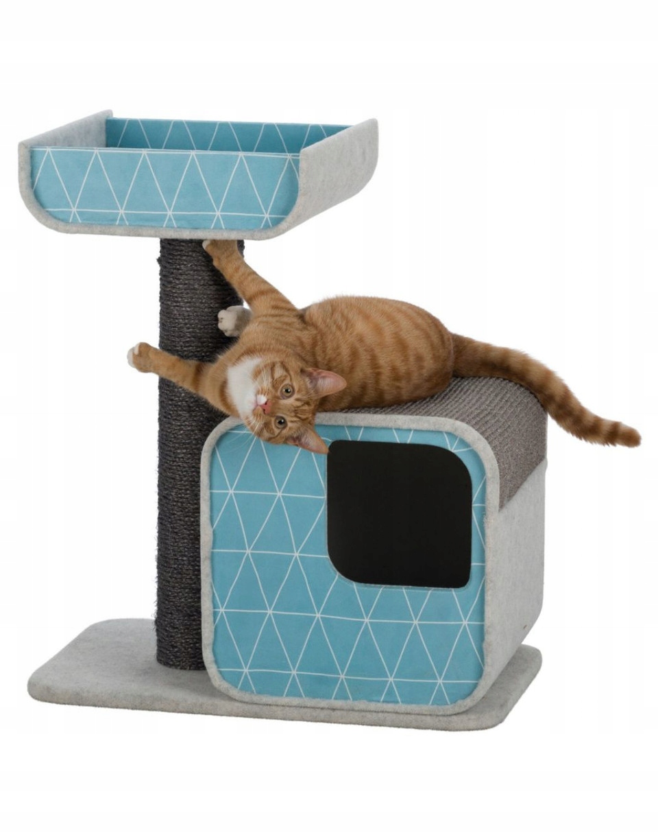 Škrabadlo pro kočky 72 cm, alondra s domečkem TX-44047