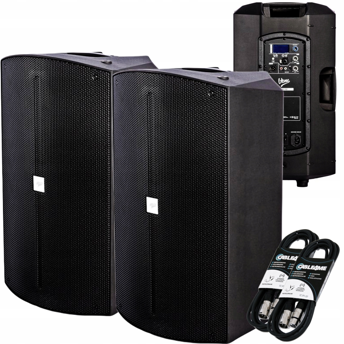 KOLUMNY GŁOŚNIKOWE AKTYWNE GŁOŚNIK 2X 12" 350W RMS DSP GÓRKI V-TONE NBX-112