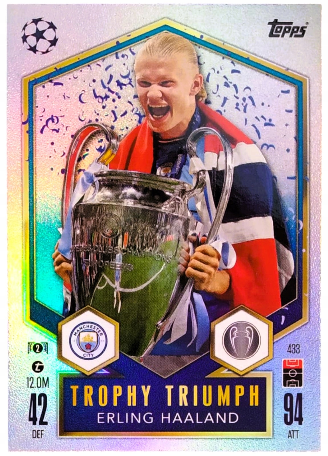 TOPPS MATCH ATTAX 2024-2025 TROPHY TRIUMPH 433 ERLING HAALAND