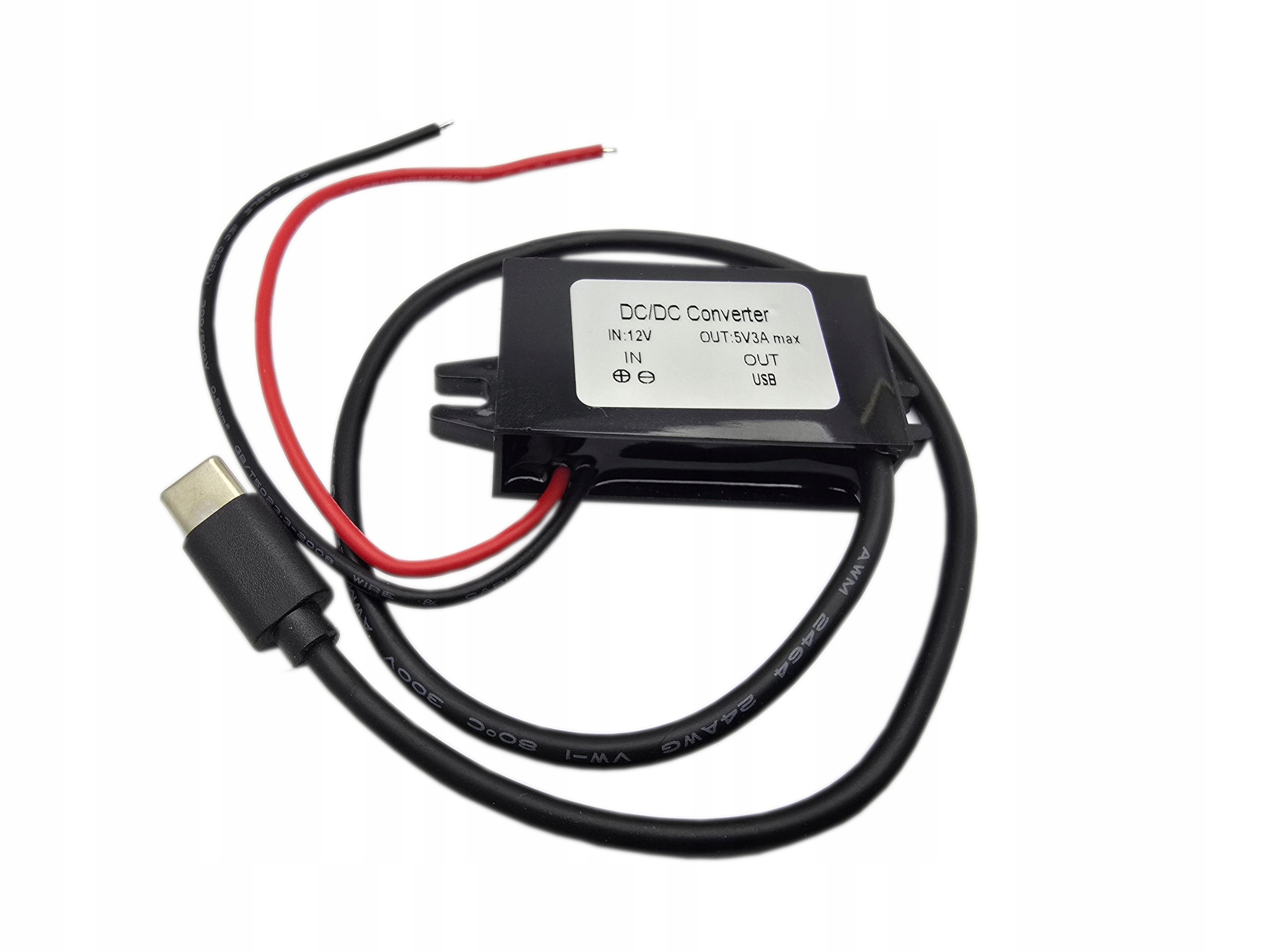 Przetwornica 12V -> 5V 3A wtyk USB C