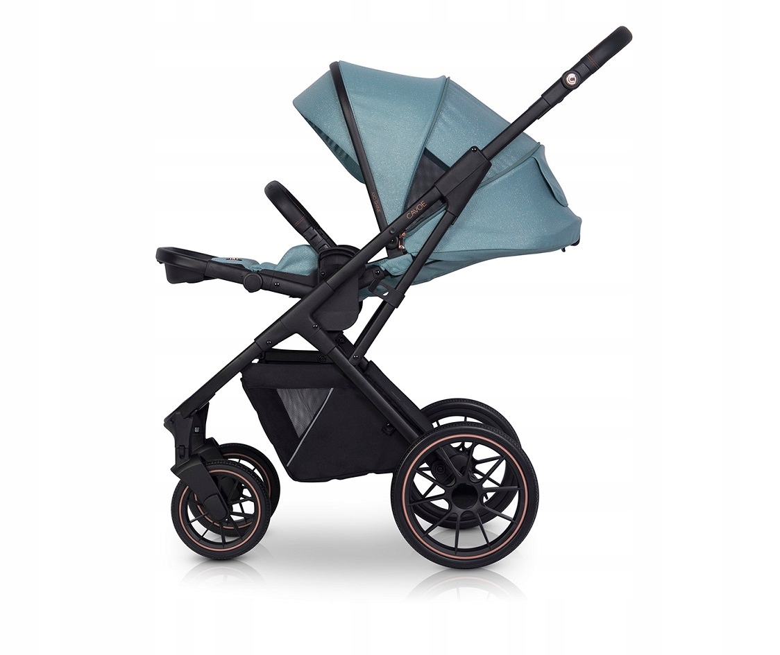 Wózek spacerowy CAVOE! AXO SHINE ! BOHO GREEN Stelaż Aluminiowy