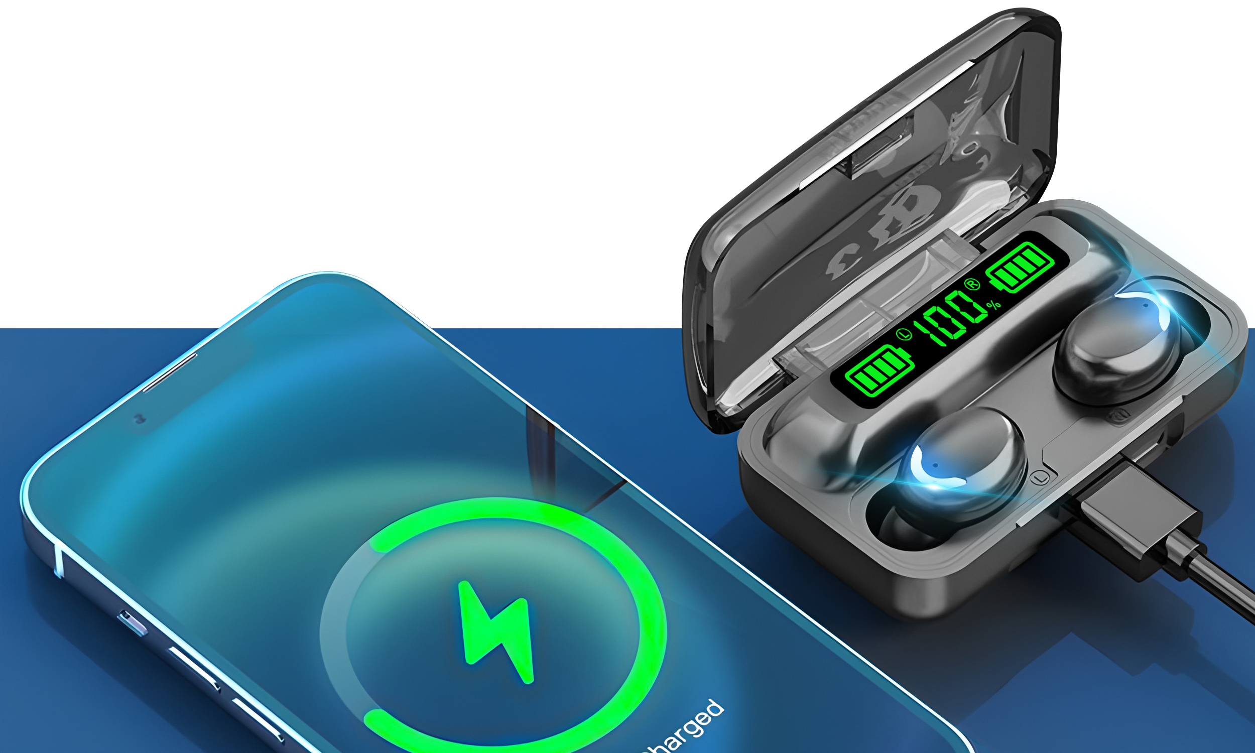 SŁUCHAWKI BEZPRZEWODOWE BLUETOOTH 5.1 TWS + POWERBANK WYSOKA JAKOŚĆ DŹWIĘKU Marka inna