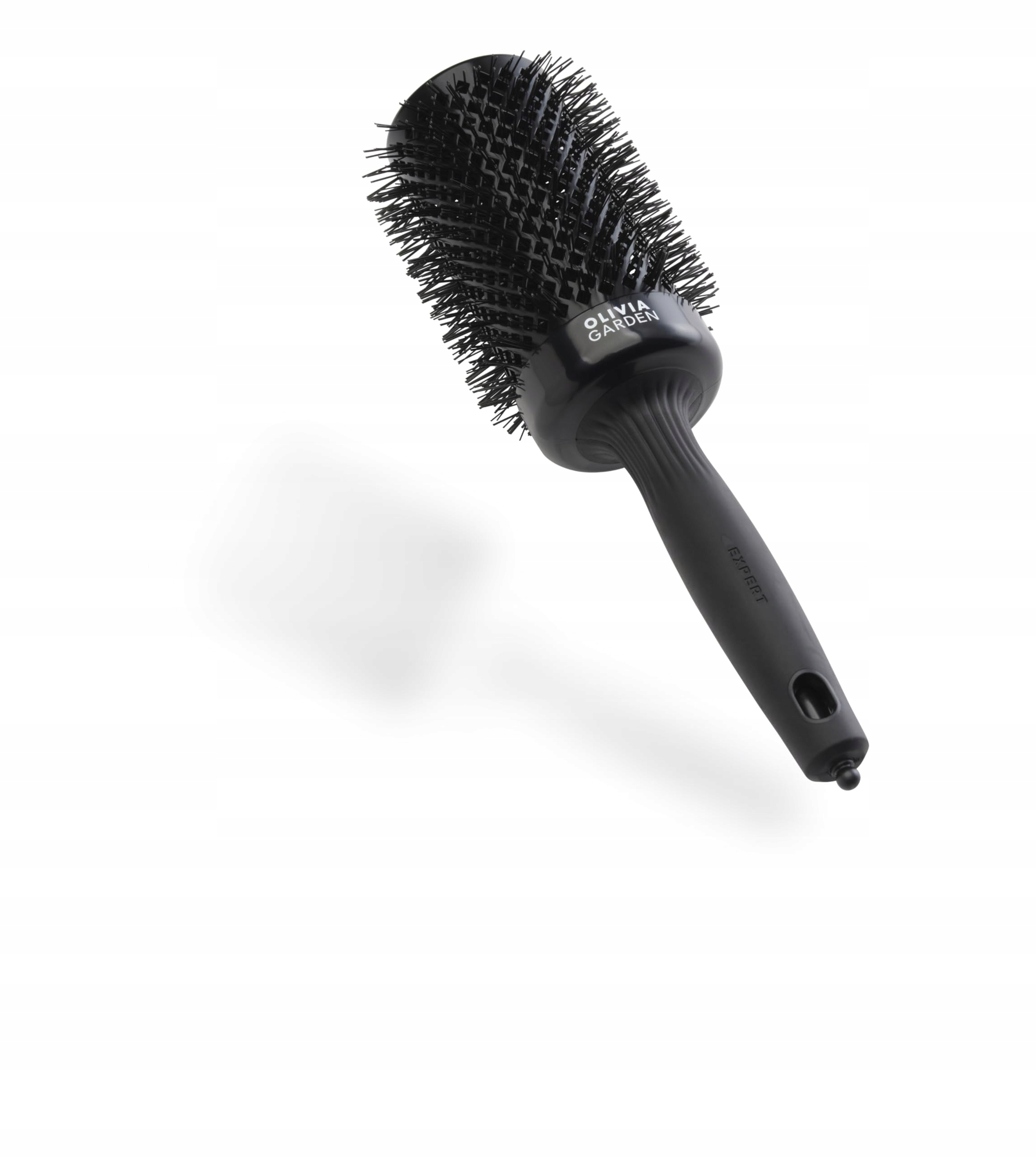 Olivia Garden Expert Blowout Shine – černý kulatý keramický kartáč