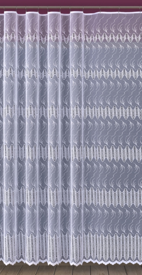 Mg Záclona 603/73 Bílá 300x250 cm Hotová Obšitá Bt