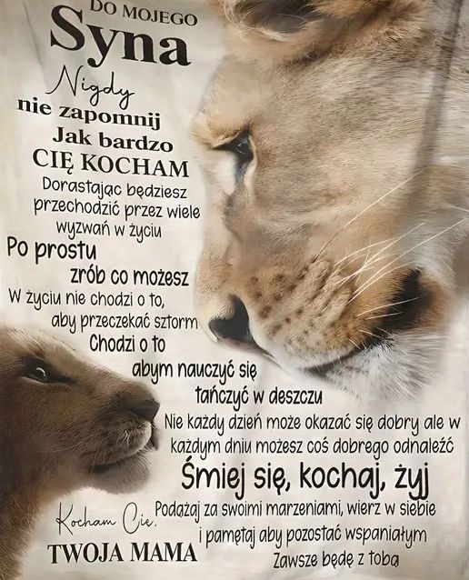 Dojímavá Deka Pro Syna Od Maminky Vyznání, Dopis, Dojemná Památka
