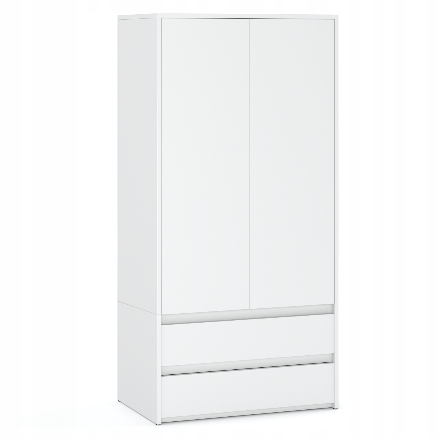 Szafa Biała z 2 Szufladami 2 Drzwi 90 CM Drążek 4 Półki Garderoba Pojemna EAN (GTIN) 5905123202834