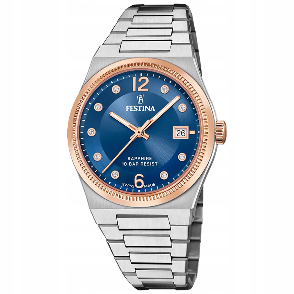 Dámské hodinky Festina F20037-2 Zirkony stříbrné