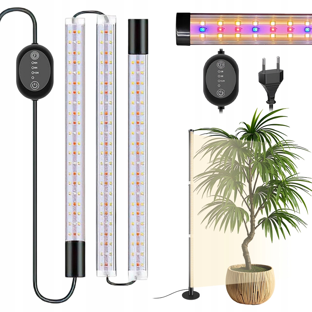 Led Lampa Pro Rostliny Plné Spektrum 20W Stojící 243 Diody S Časovačem