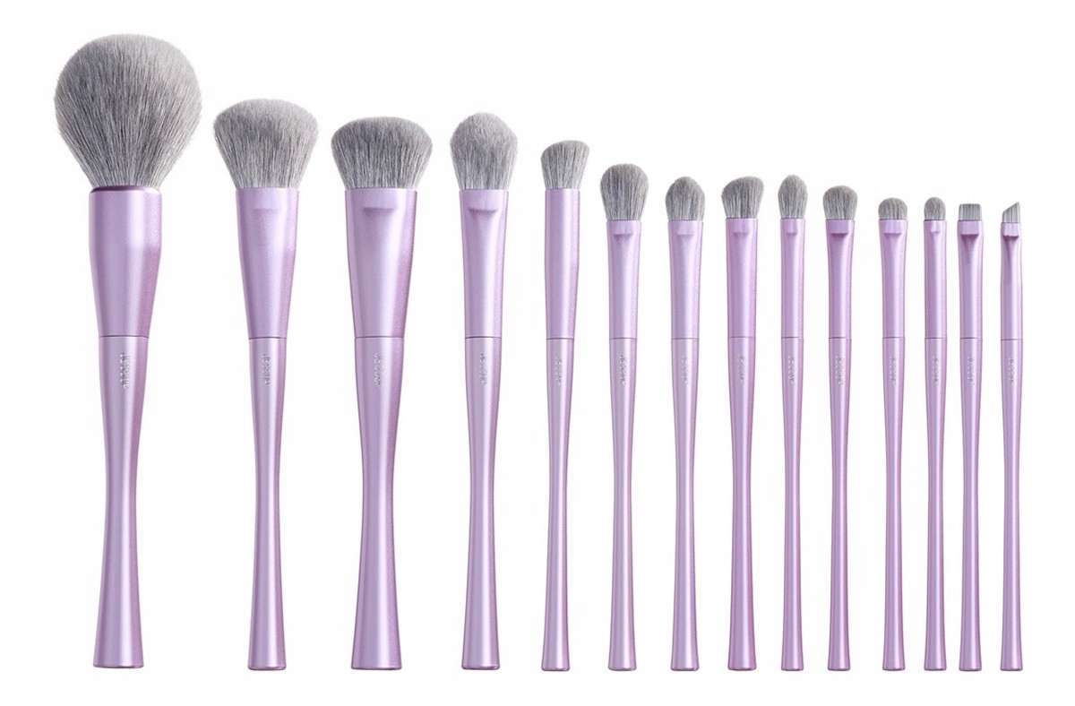 Jessup Luxury Purple Makeup Brush Zestaw pędzli do makijażu t512 14szt.