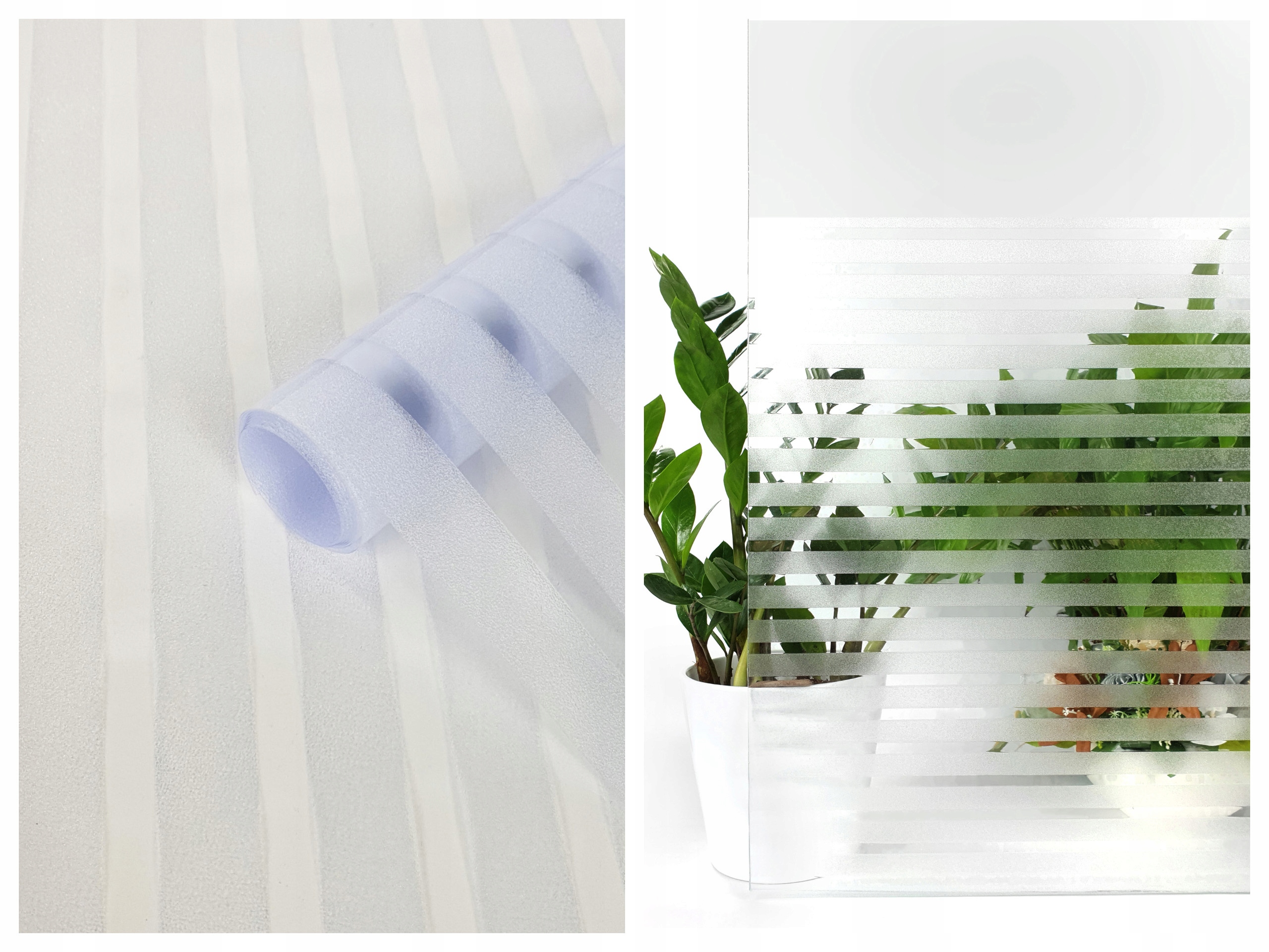 

Okleina Matowa na Szyby Witraż Folia Okienna Pasy