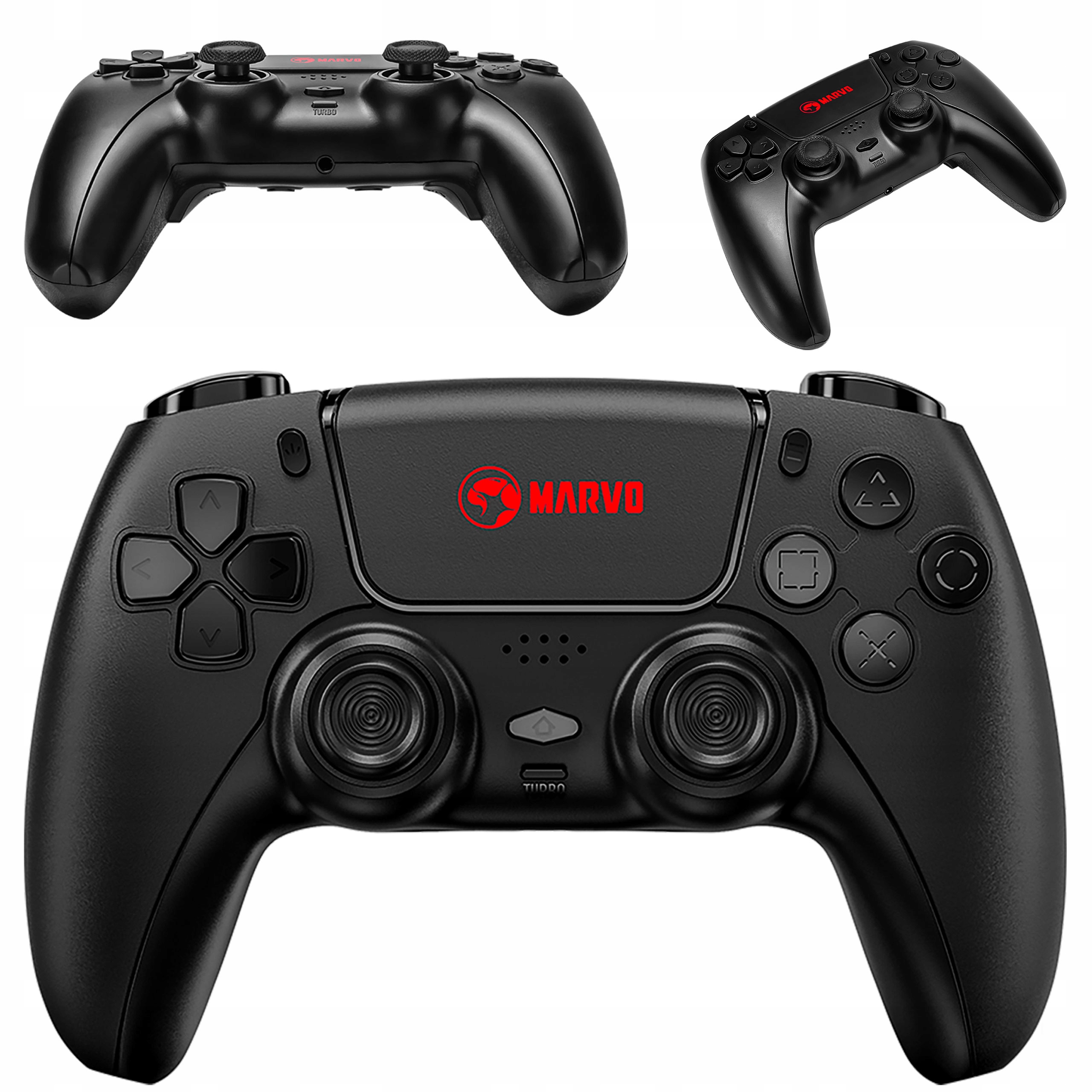 Kontroler bezprzewodowy Marvo Pact 70 gamepad czarny do Pc PS4 wibracje pad