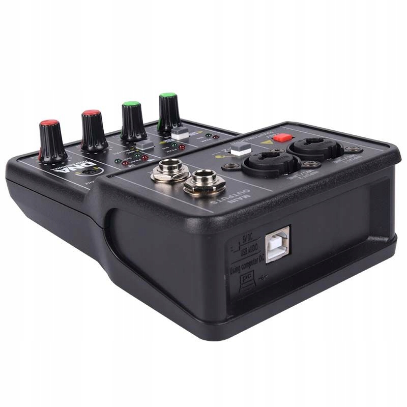 DNA MIX 2 mikser analogowy 2-kanałowy interfejs audio USB PHANTOM Model Mix 2