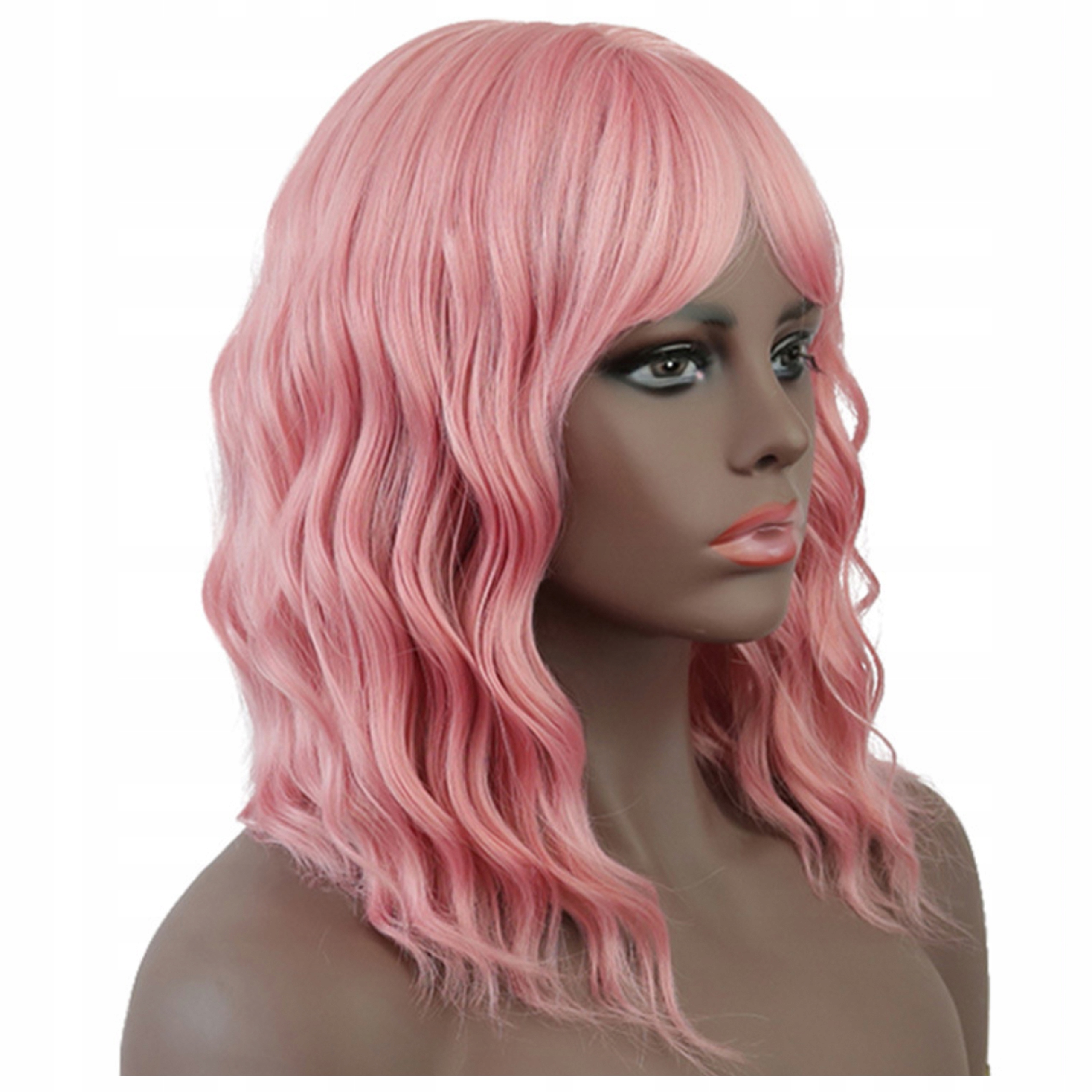 

Peruka Cosplay glam rock anime Różowa grzywka fale