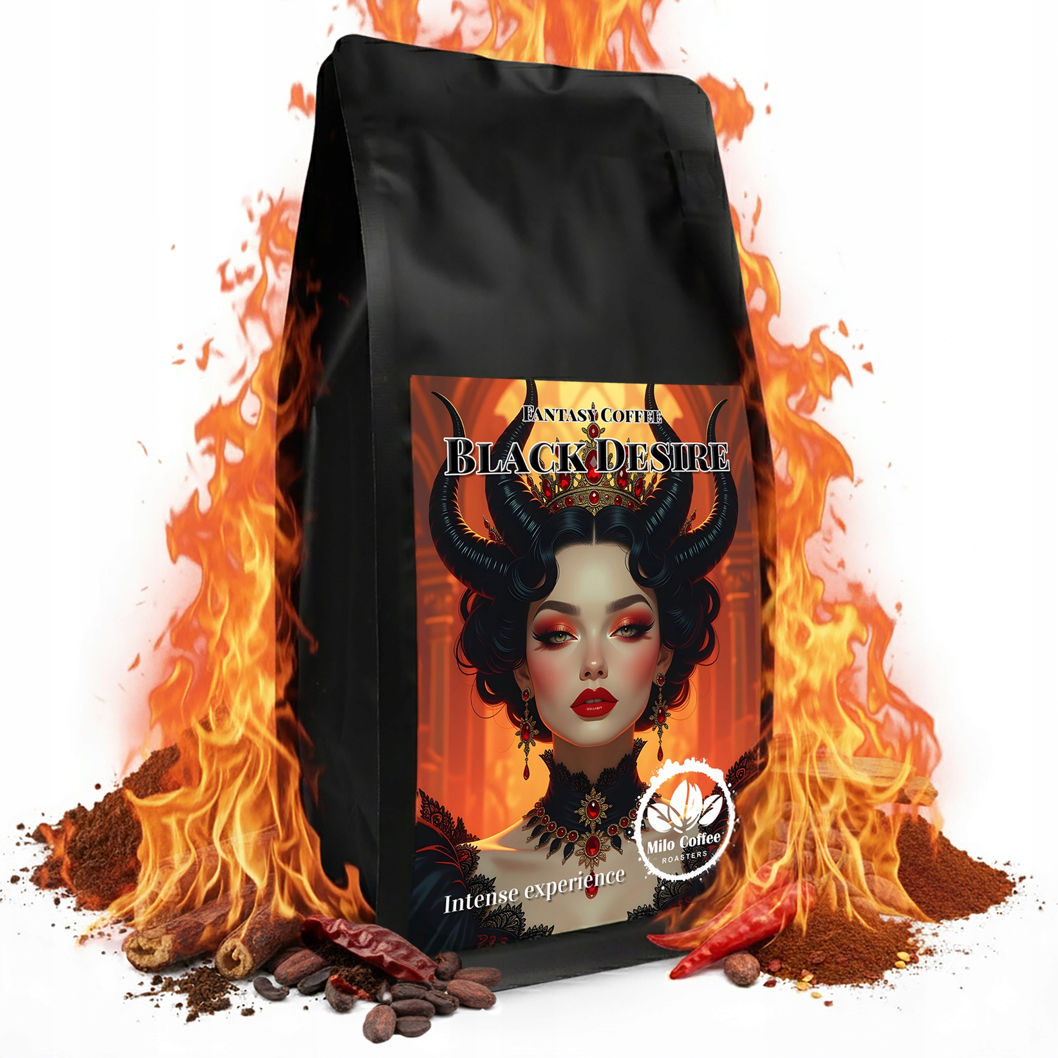 Levně Káva zrnková Milo Coffee Black Desire čerstvě pražená 100% Robusta