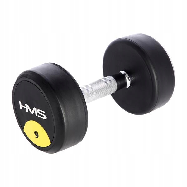 Pevná Ocelová Gumovaná Činka 1x 9KG Hms