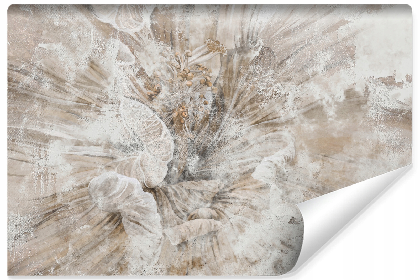 Fototapeta do obývacího pokoje Abstrakce Květ Beton Mural Vintage 135x90