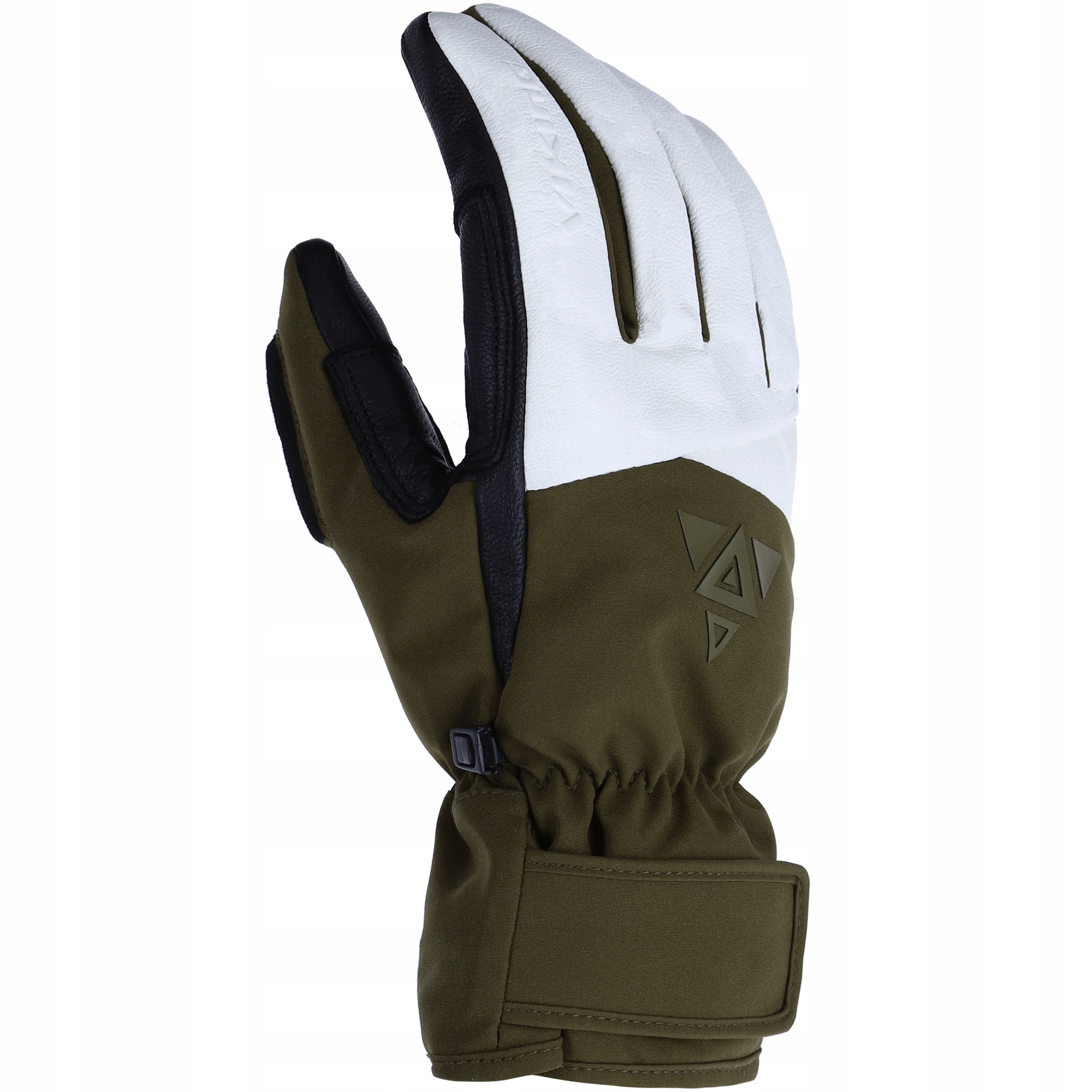 Snowboardové lyžařské rukavice Viking Norvik Pro Pipe khaki kůže vel. 7