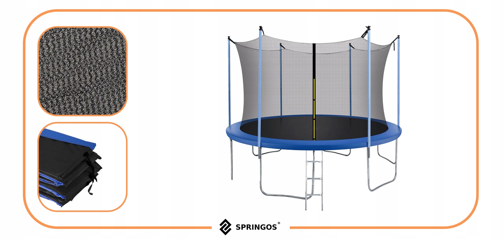 OSŁONA SPRĘŻYN + SIATKA WEWNĘTRZNA 304 - 312cm 10FT AKCESORIA DO TRAMPOLINY Rodzaj wewnętrzna