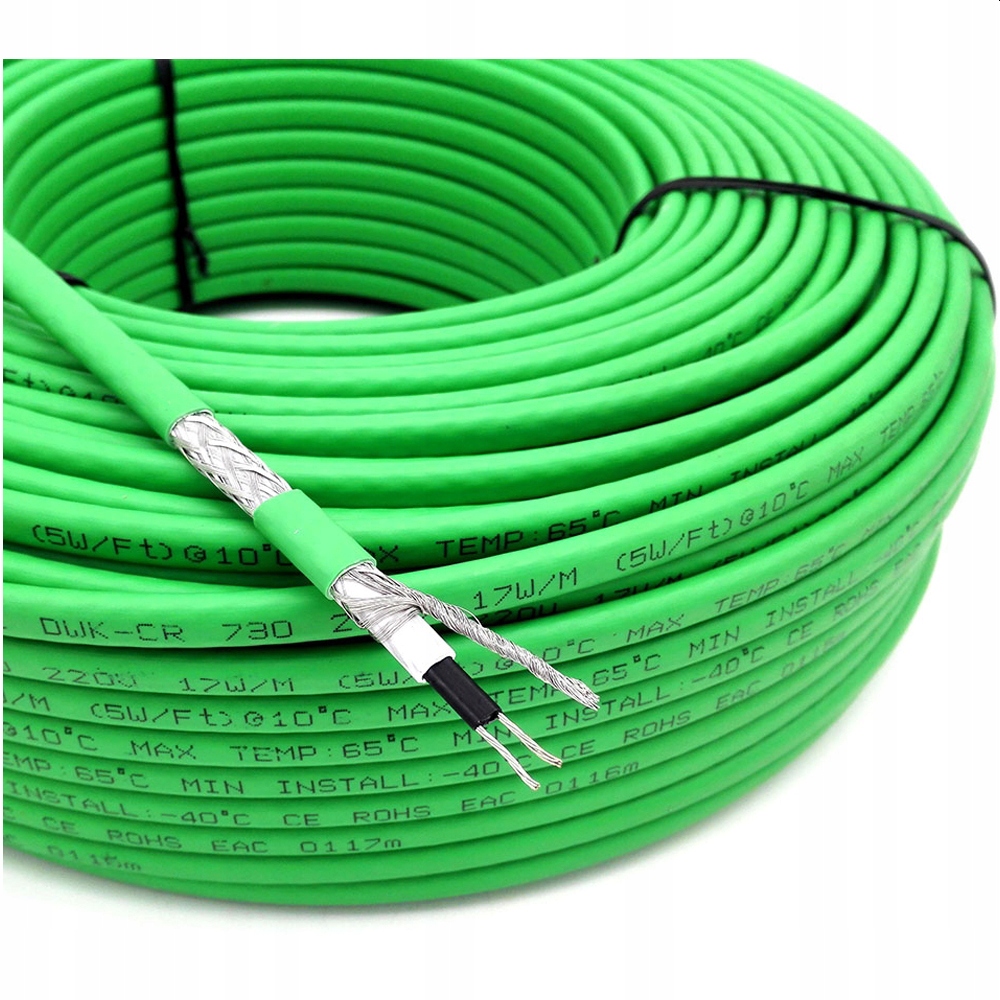 

Kabel grzewczy 17W/m 9mm 230V samoregulujący 1M