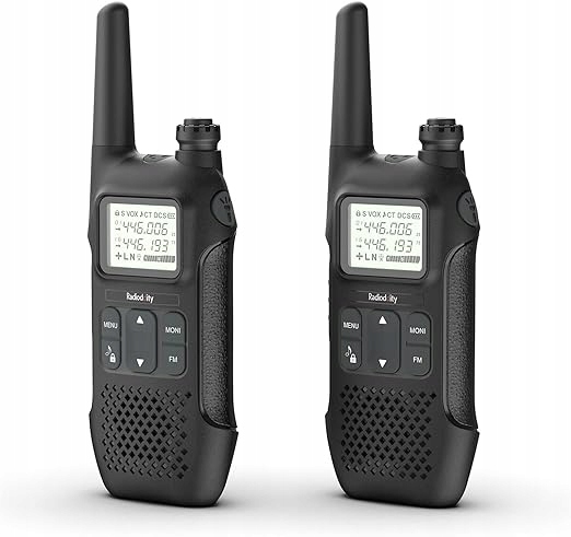 Radioddity PR-T1 PMR446 Sada 2 vysílaček LCD displej Dosah 4 km