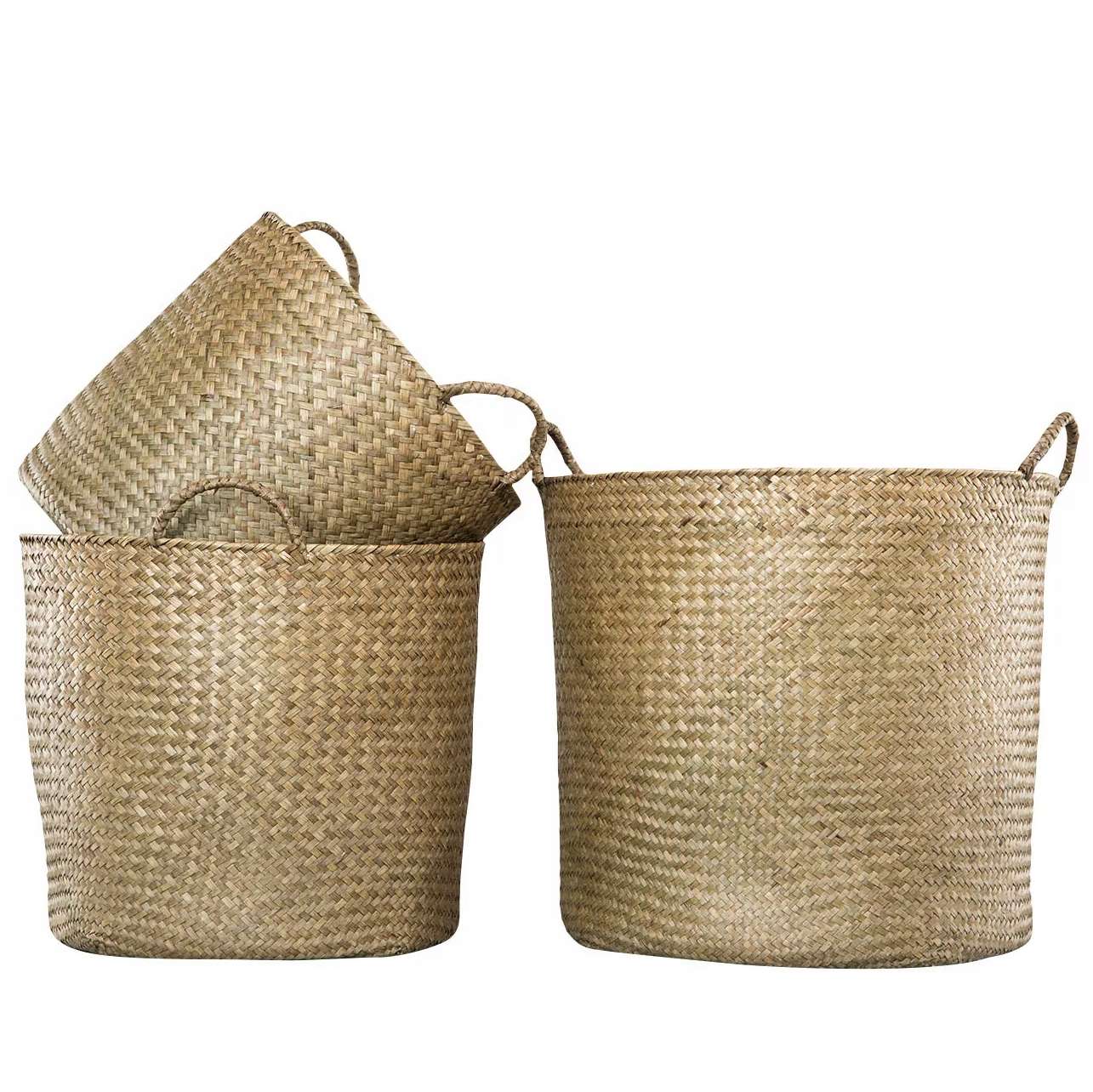 Obal Na Kvetináč Kôš Veľký Do Palmy 3 ks Boho Prírodný na balkón, terasu