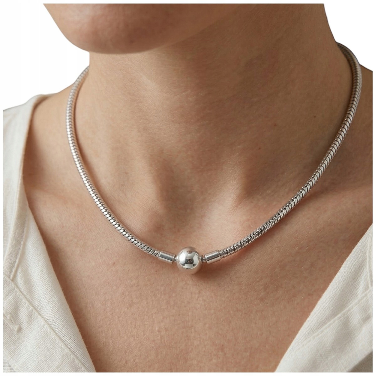 Naszyjnik Baza do Charmsów – Splot Żmijka