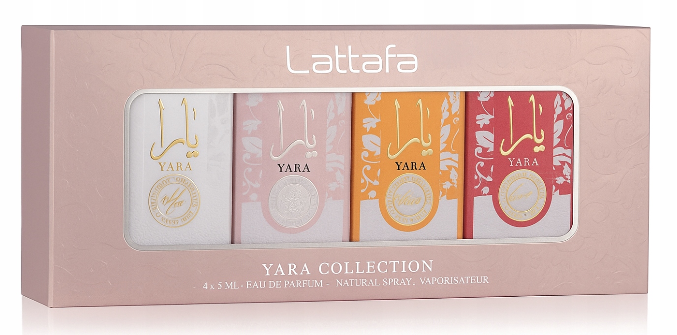 Lattafa Yara Collection 4x5ml * ZESTAW MINIATUREK YARA + TOUS + CANDY + MOI