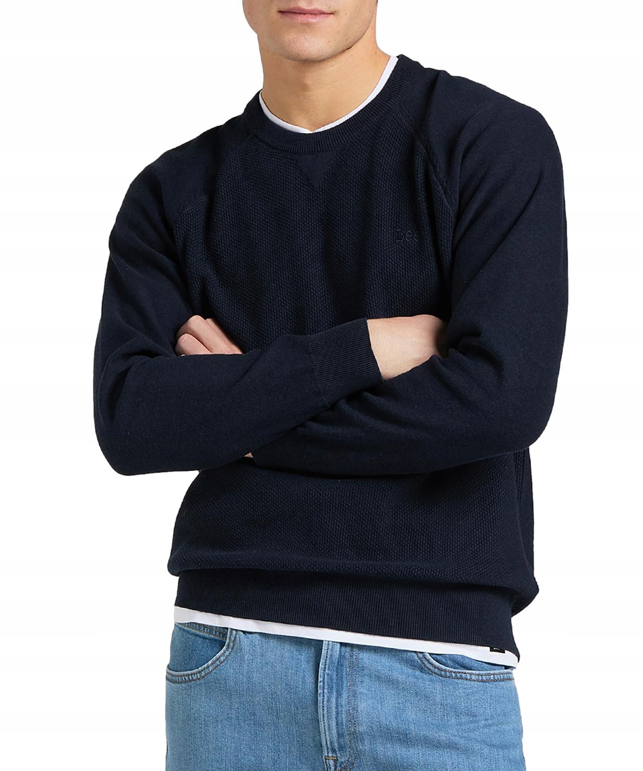 

Sweter Lee Raglan Crew Knit L83PKH35 Navy L