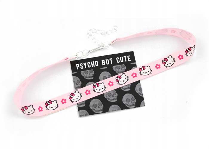 

choker Hello Kotki różowy kawaii harajuku kot