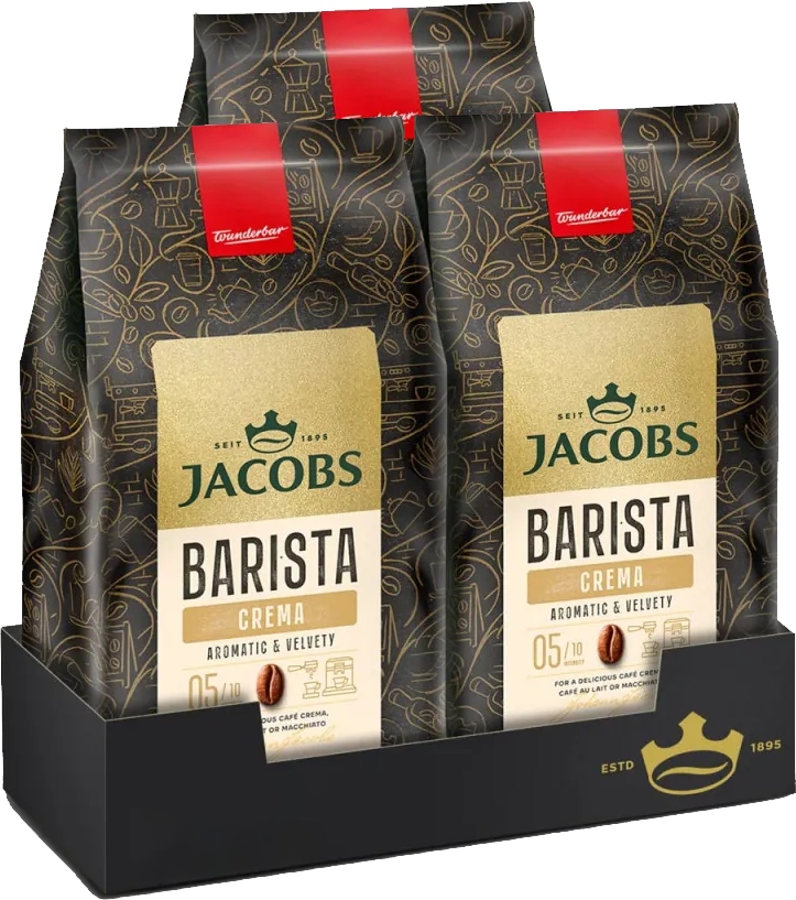 Kawa ziarnista mieszana Jacobs Barista Editions Crema 1kg x3