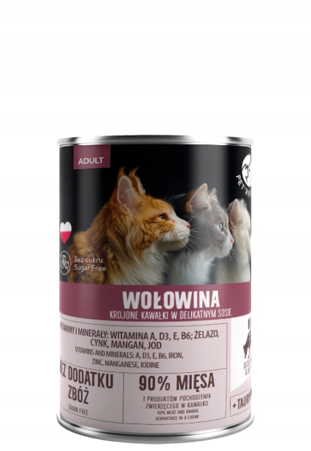 Levně PetRepublic, hovězí maso v omáčce pro kočky, 400 g x 16 g