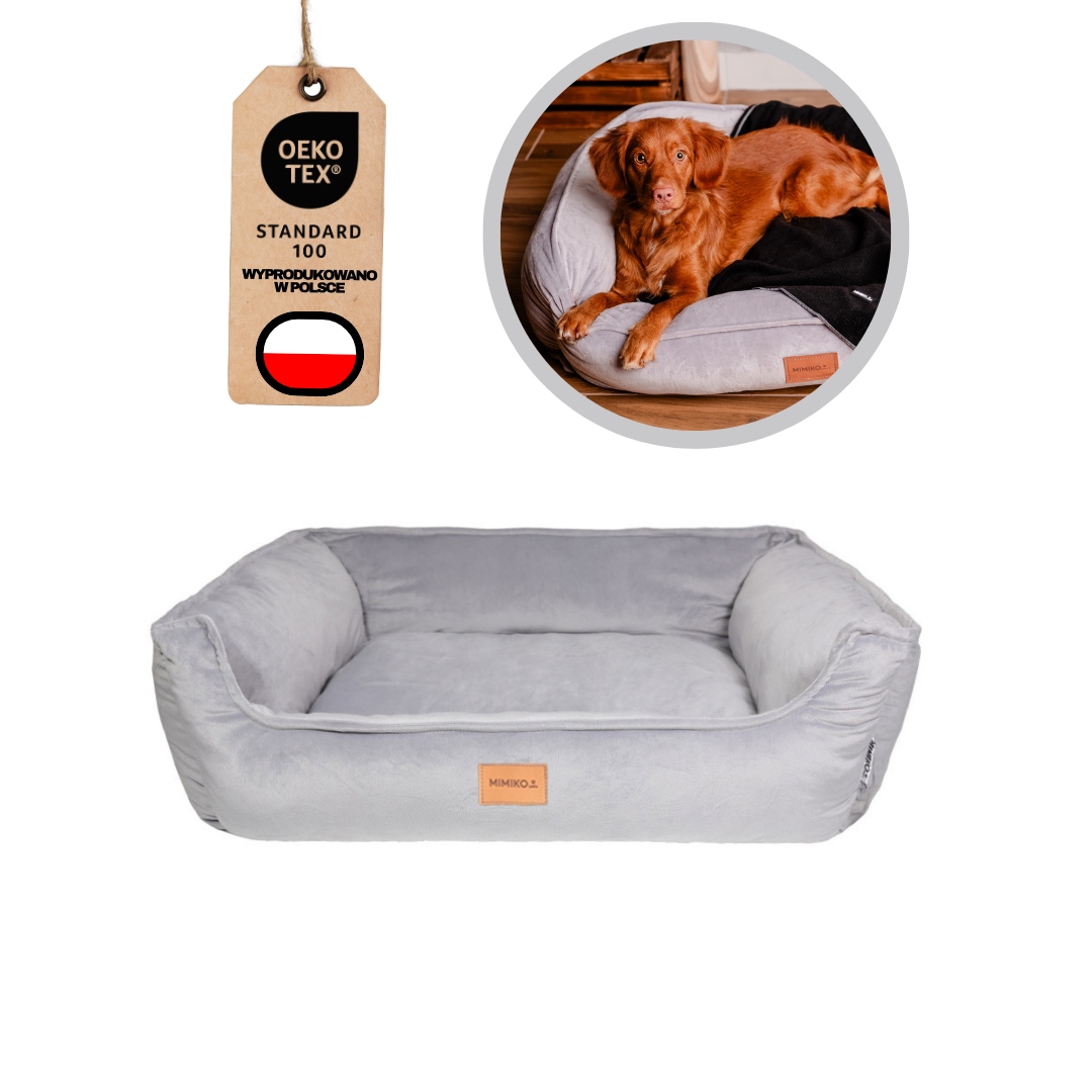 Pelíšek Světle šedé Vel XXL pro psa Mimiko.
