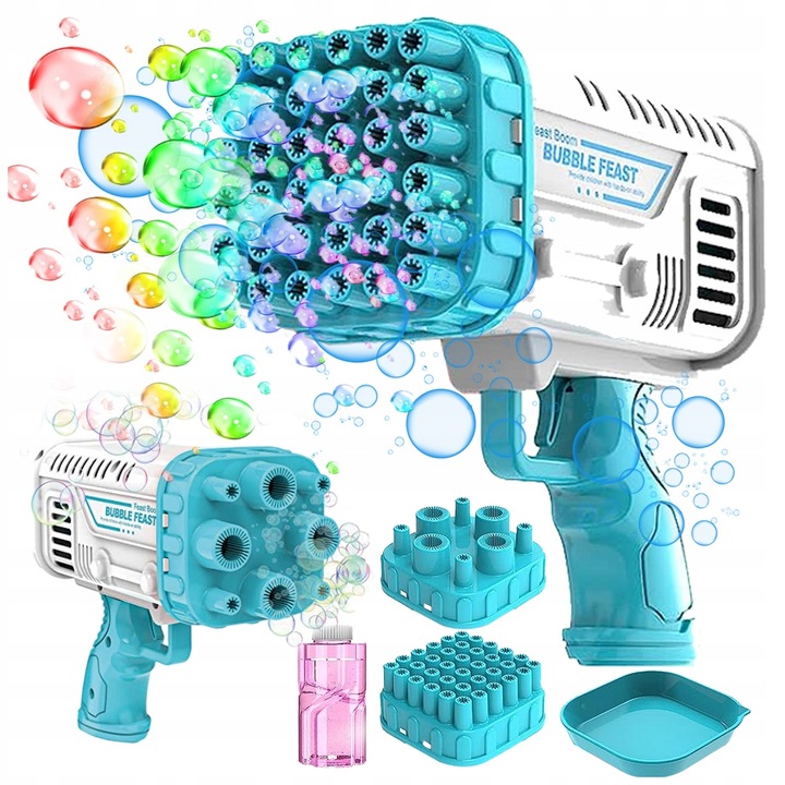 MINI BAZOOKA DO BANIEK MYDLANYCH MASZYNA PŁYN AKCESORIA GENERATOR PISTOLET