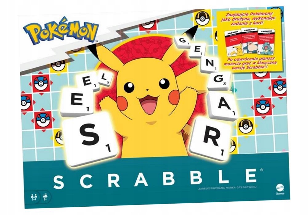 Gra Planszowa Scrabble Pokémon Mattel