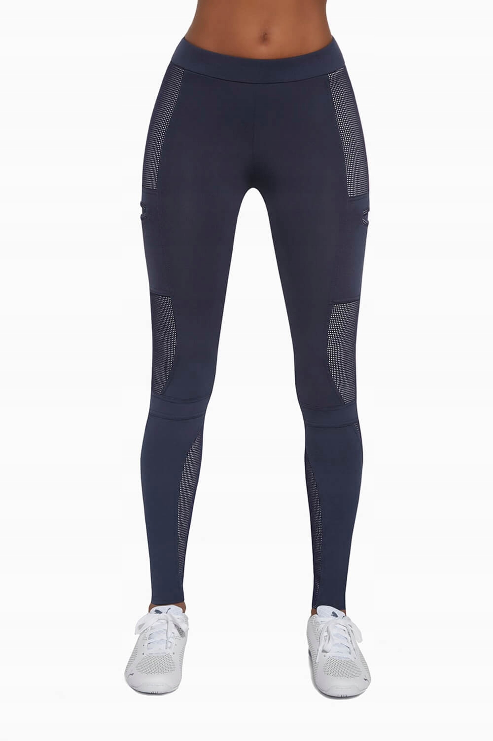 Legginsy Modelujące Passion Biały XL Bas Bleu Długość nogawki długa