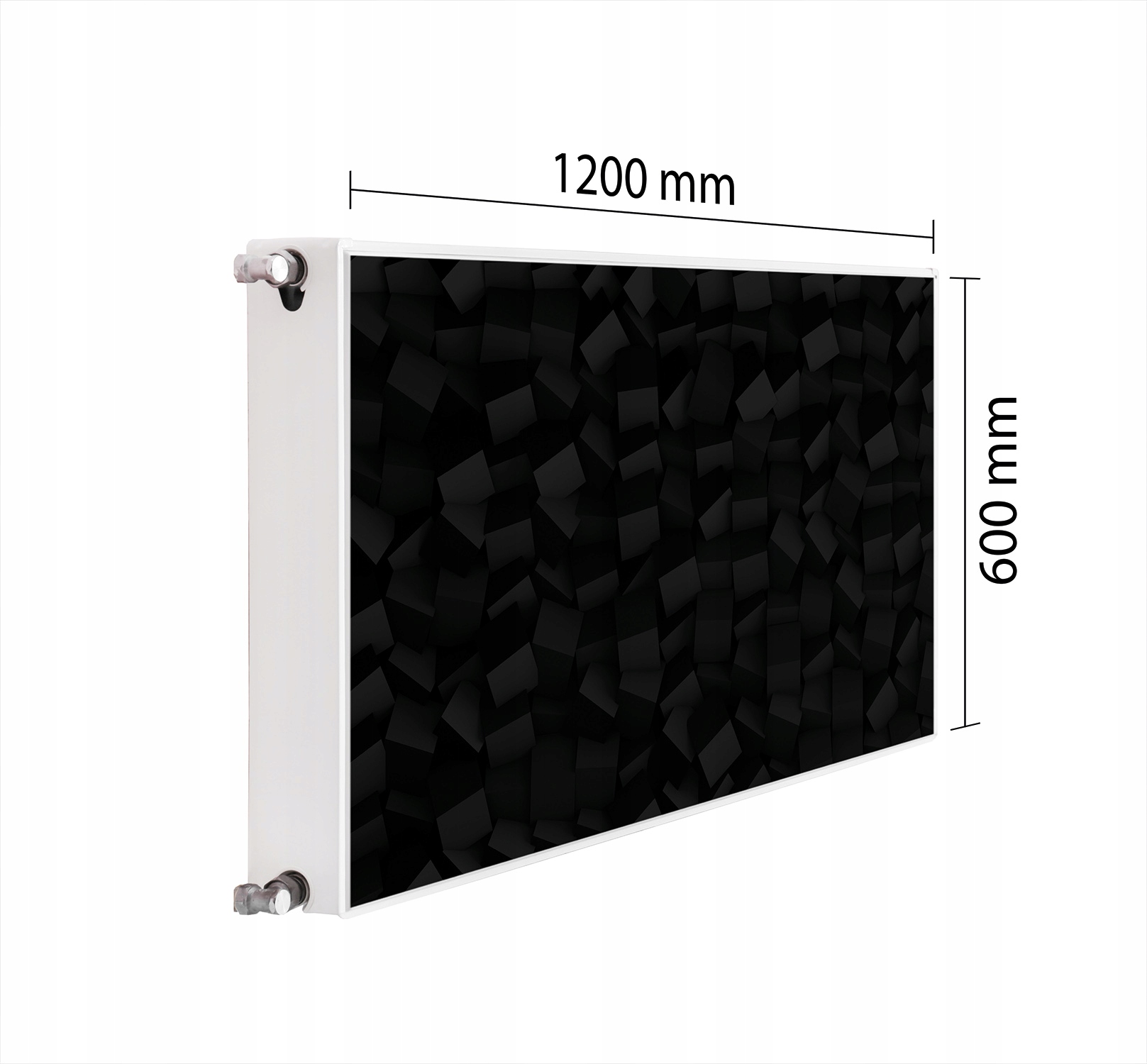 Maskovač Kryt Radiátoru 120x60 Černá Podložka Magnet