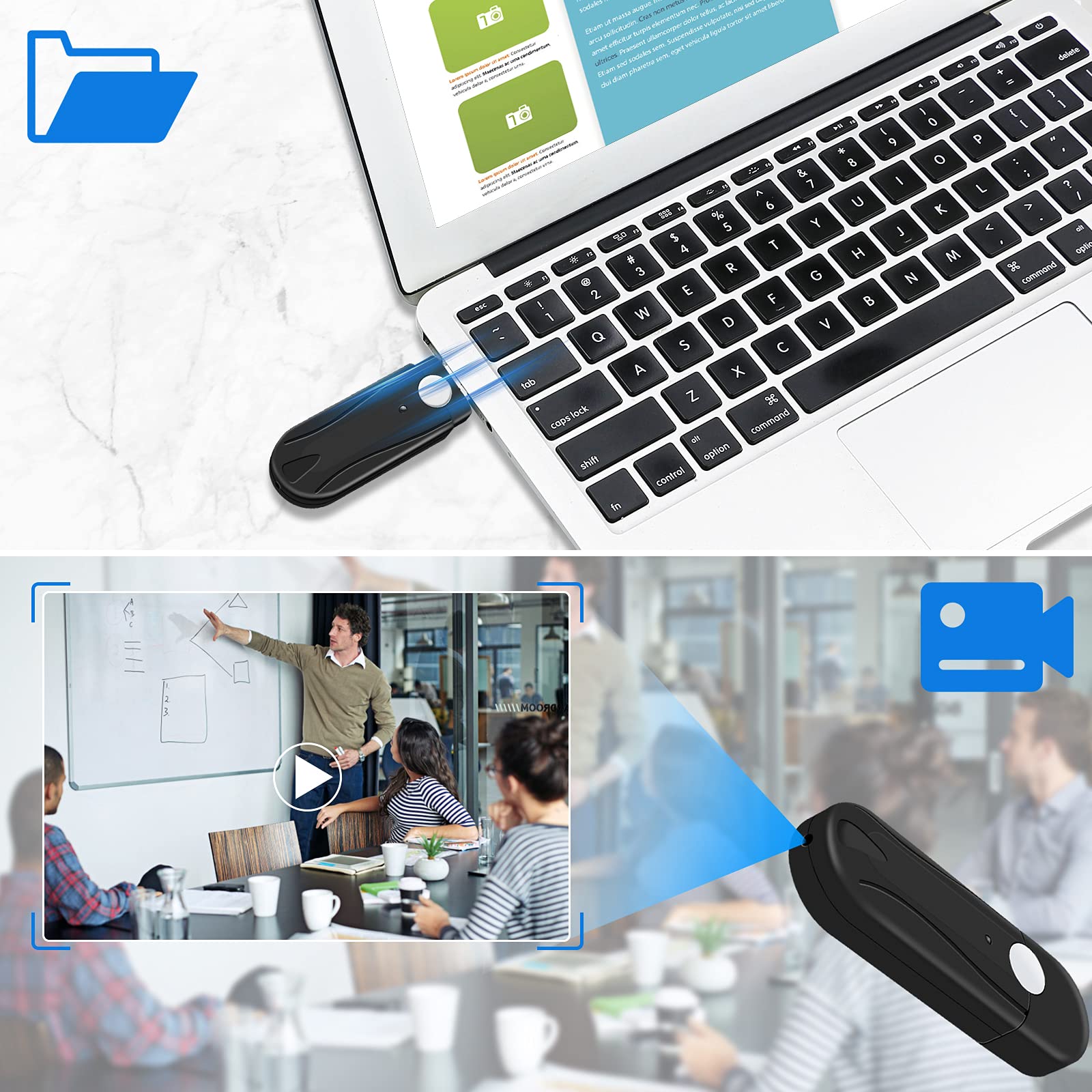TEBETU Kamera HD 1080P Przenośna Kamera Wewnętrzna i Zewnętrzna USB — miniatura 3
