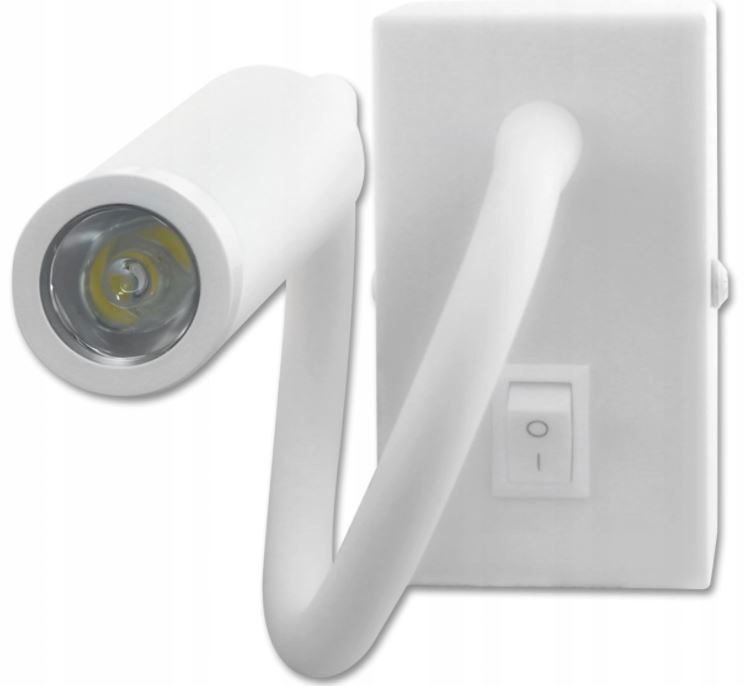 Kinkiet, lampka LED do czytania 3W 4000K - biała