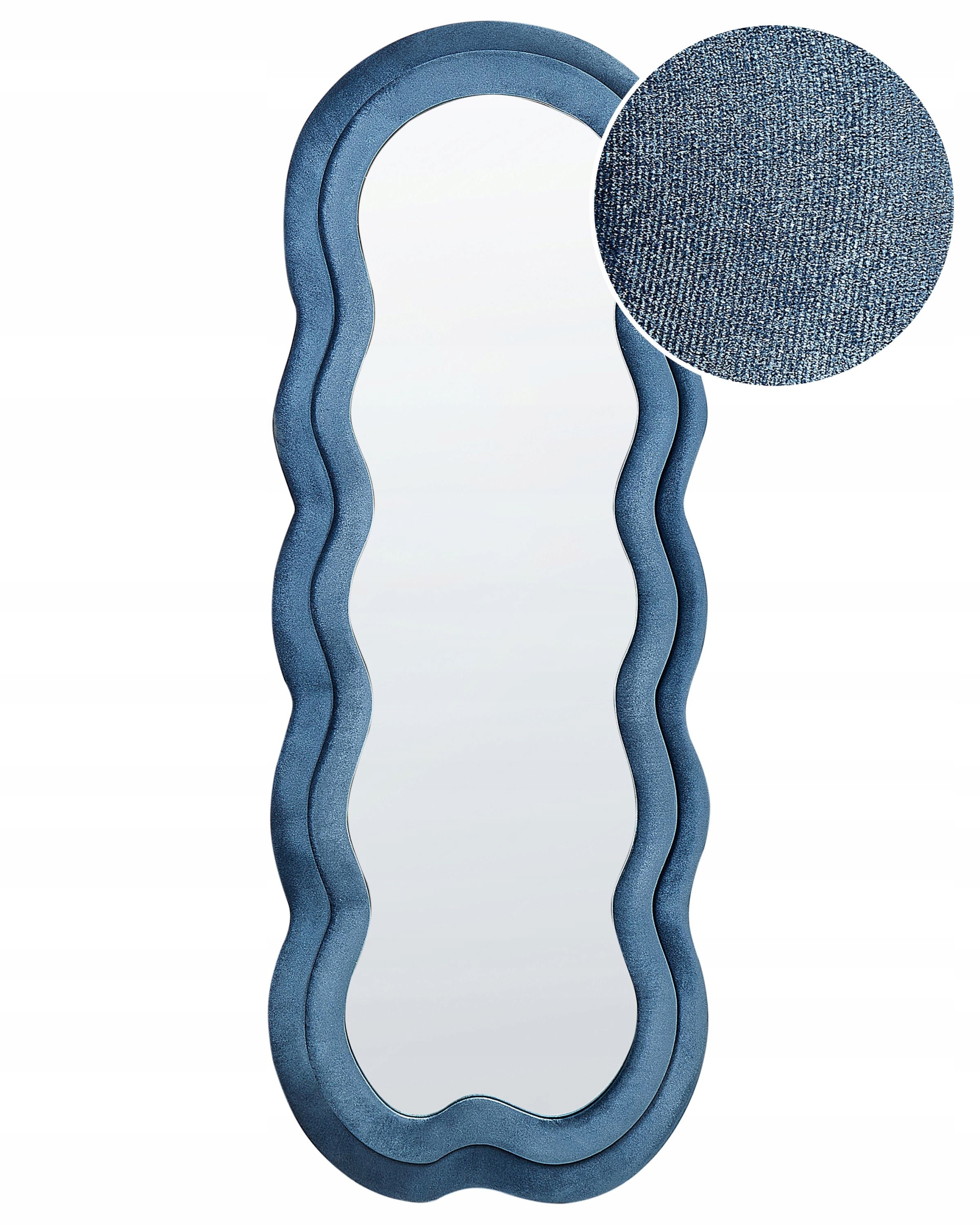 Dekoracyjne lustro ścienne 57x160 cm niebieskie
