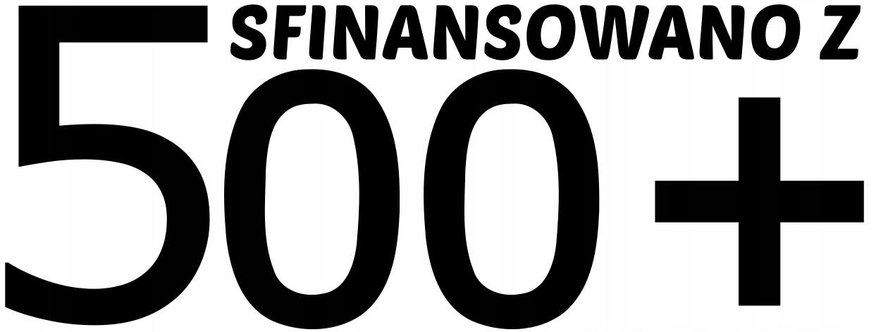 

Naklejka na samochód Sfinansowano z 500+ 16x6cm