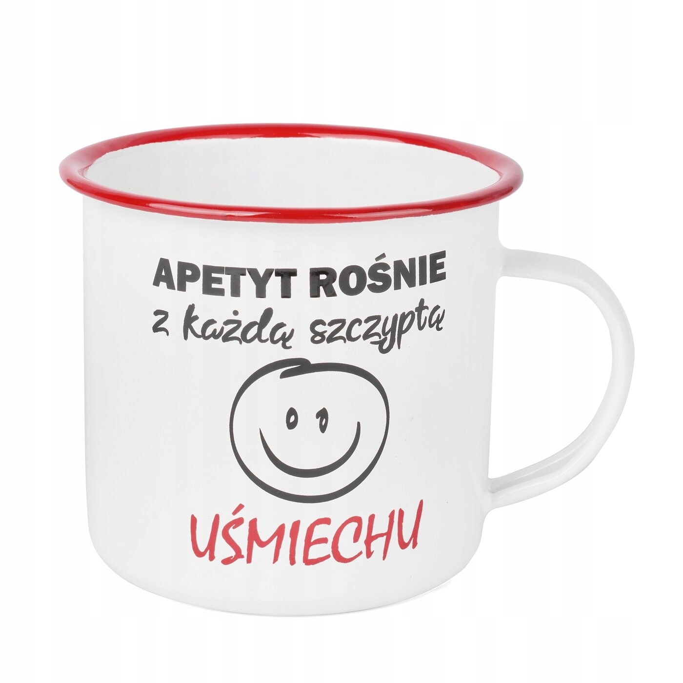 

Biały Kubek emaliowany Tadar Apetyt rośnie 750ml