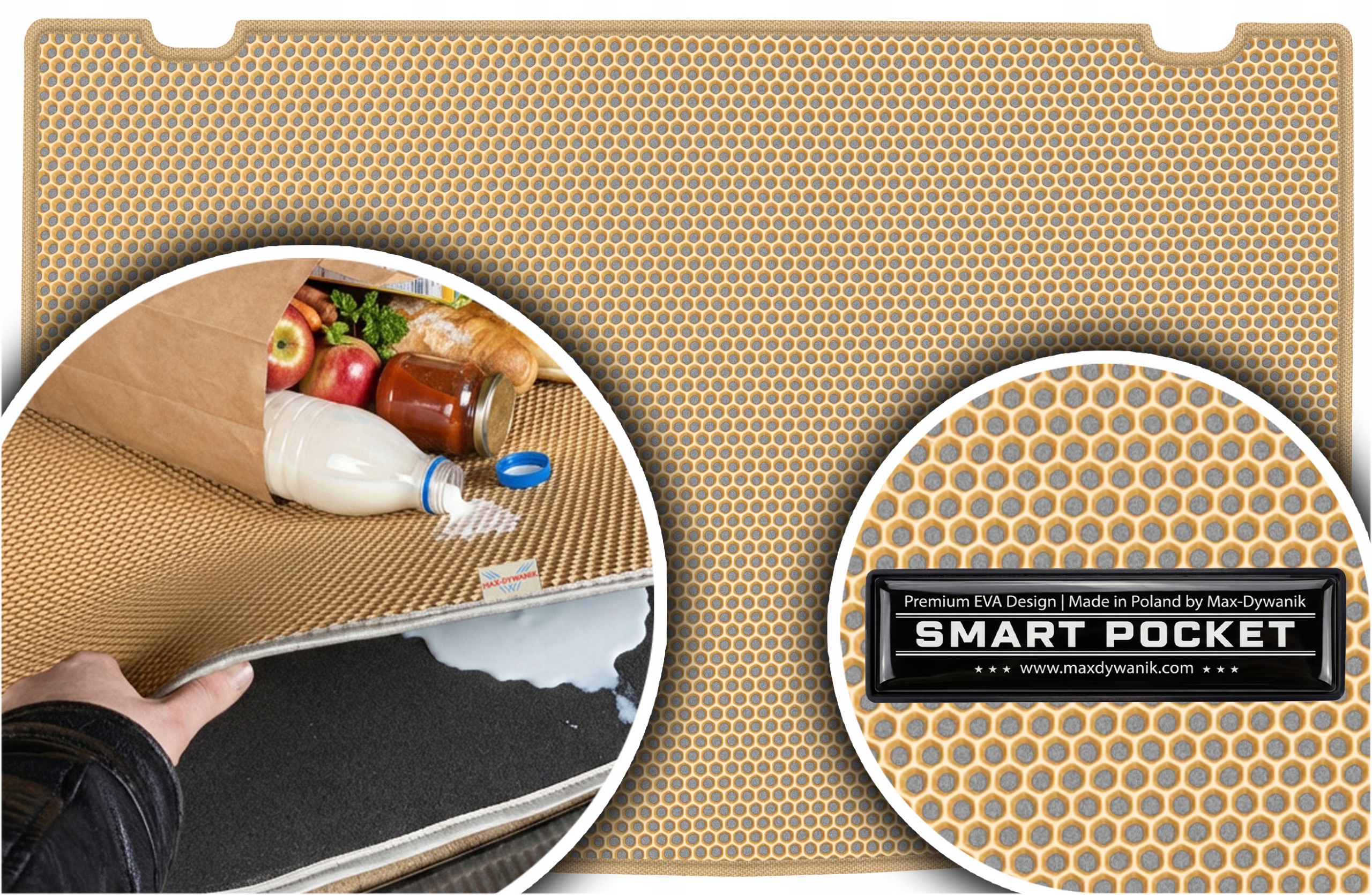 Renault Clio IV Hb 2012-2020 Vložka do kufru Eva Smart Pocket Béžová