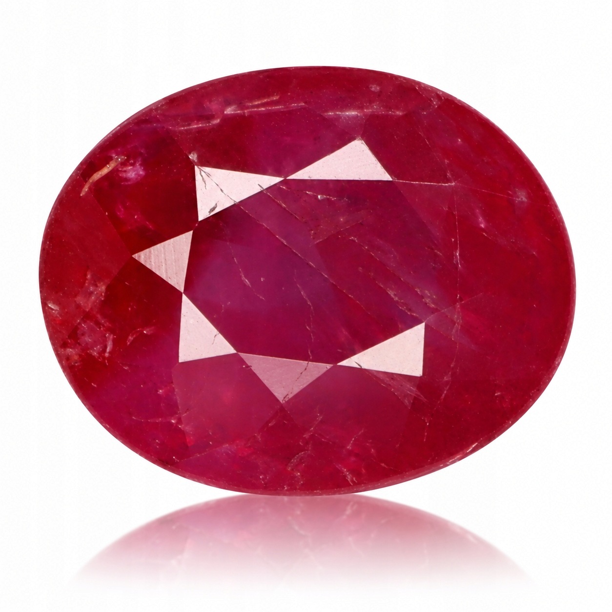 Přírodní Rubín 1.77 ct Červený Ovál Tanzanie I3 certifikát Wbd
