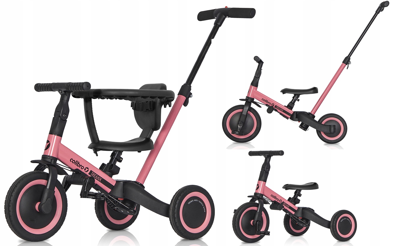 Rowerek dziecięcy Biegówka Colibro TremixUP 6w1 od 1 do 5 lat Rose
