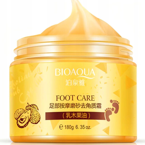 Bioaqua Foot Care krémový exfoliační peeling na nohy s bambuckým máslem 180 g