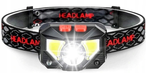 LATARKA CZOŁOWA NA GŁOWĘ AKUMULATOROWA CZOŁÓWKA ŁAD USB