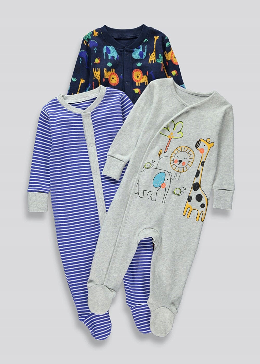 

matalan_50_3 pack_bawełniane pajacyki_nowe_zoo