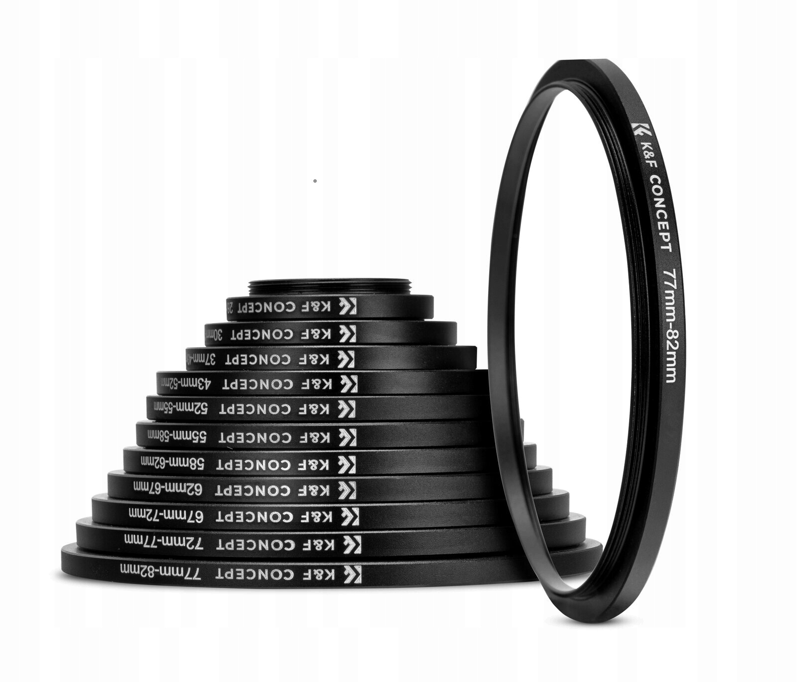Zestaw 11w1 Pierścienie Redukcyjne Do Filtrów K&f Concept Lekkie Trwałe