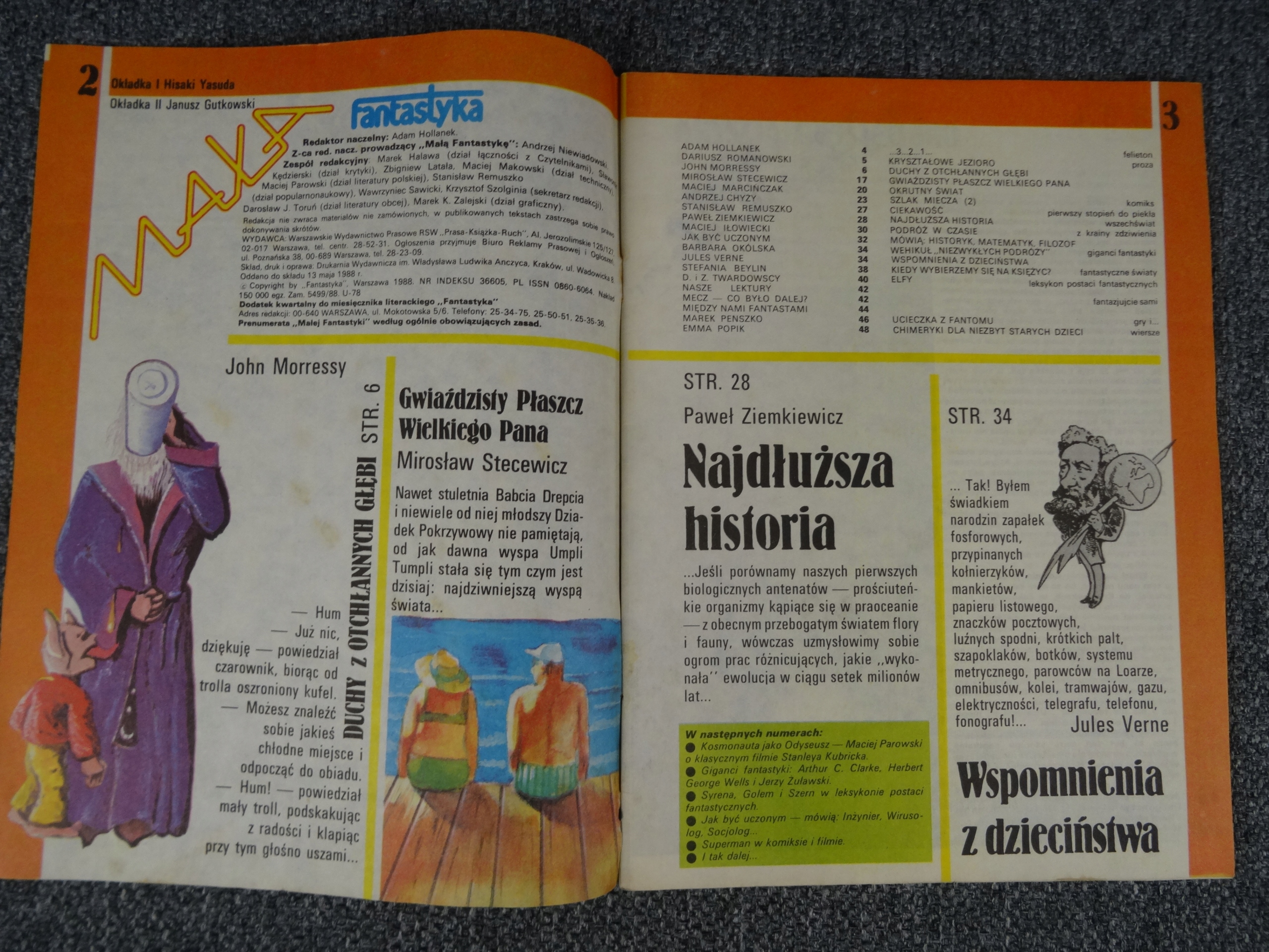 MAŁA FANTASTYKA 1988r numer 3 Numer czasopisma 3